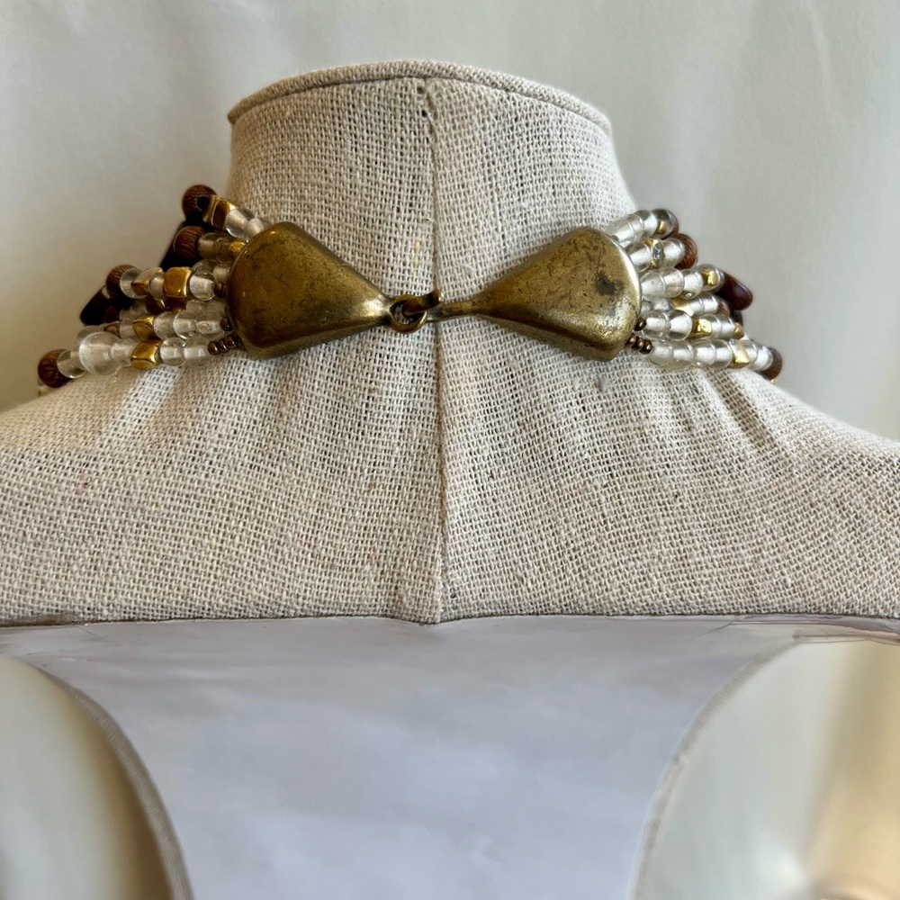 Vintage Jay Strongwater 7 Strand Choker and Earring Set - Picture 4 of 16